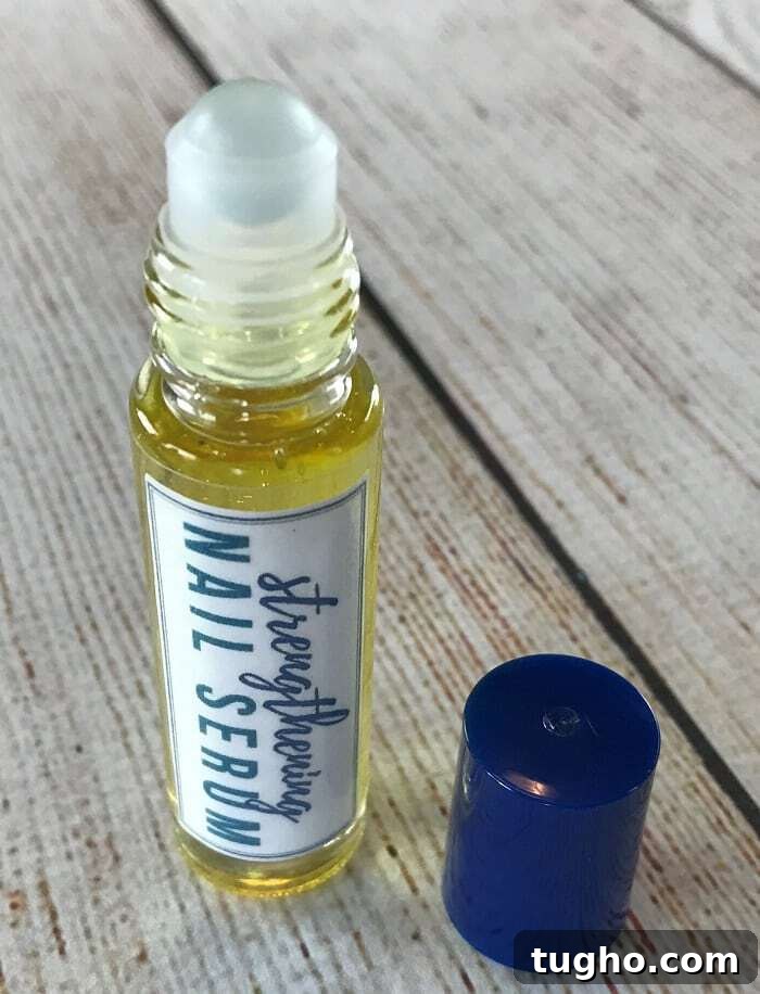 Restore Weak, Dry, Brittle Nails with Essential Oil Serum 6 Roller bottle nail serum