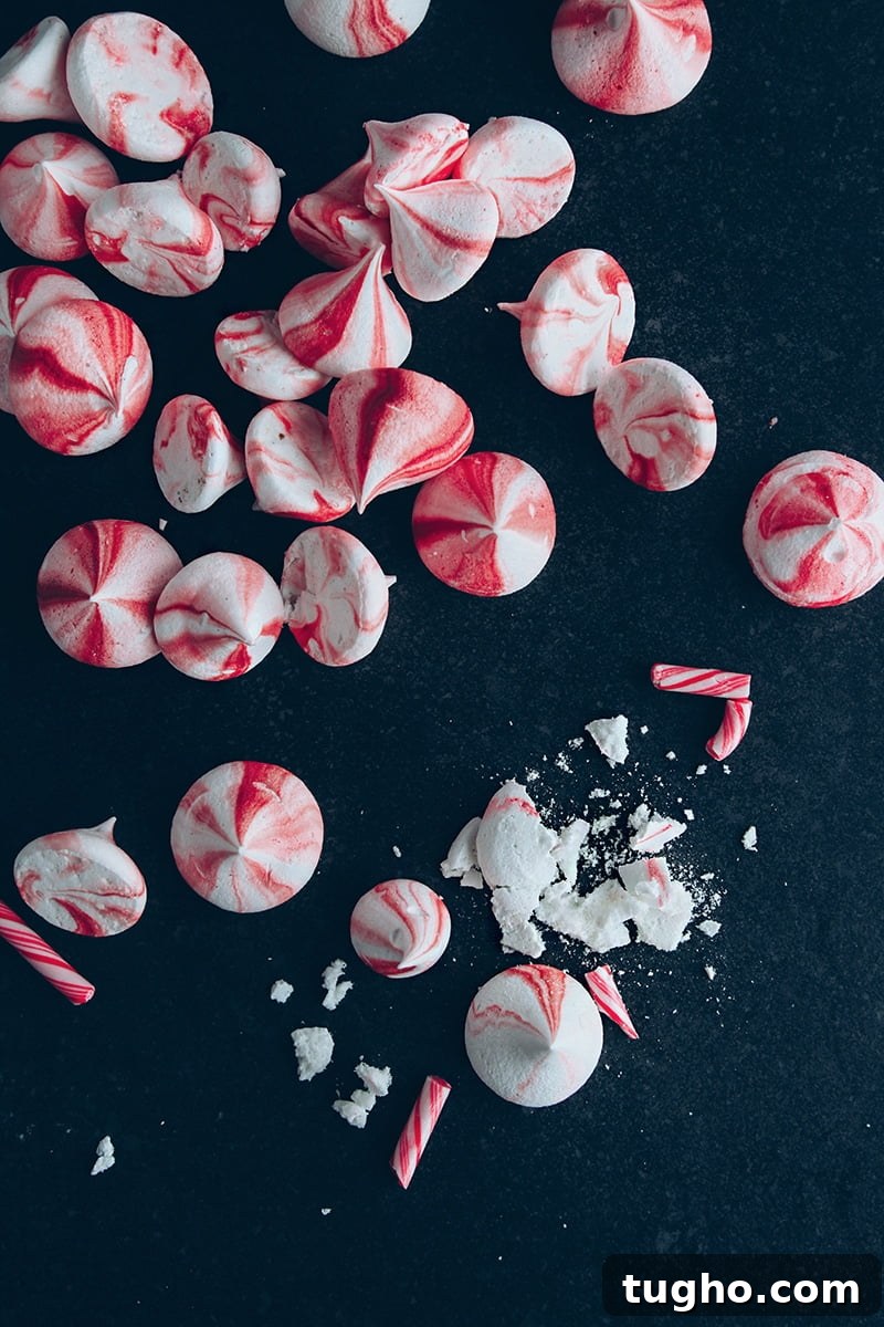 Vegan Candy Cane Meringue Kisses Recipe 5 Vegan Candy Cane Meringue Kisses