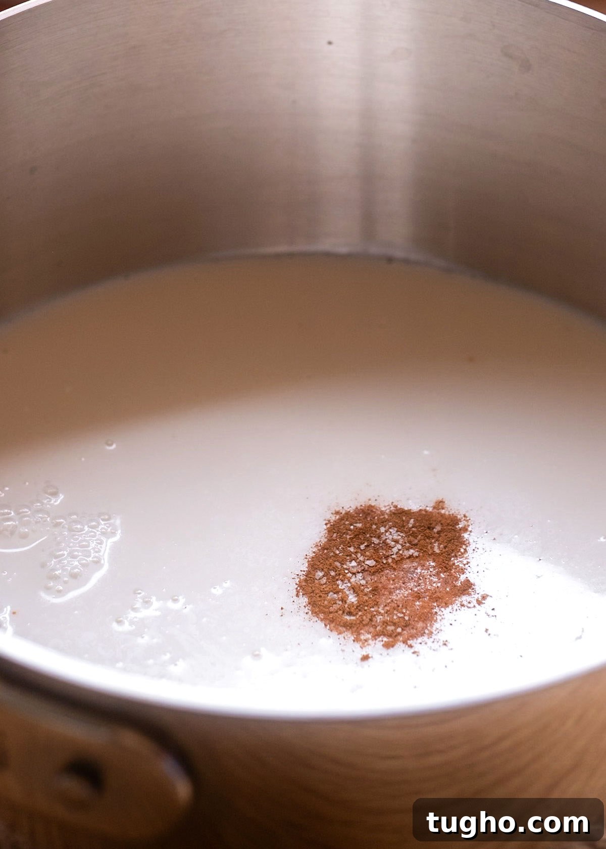 Cajeta: Authentic Mexican Goat Milk Caramel Recipe 4 goat milk, cinnamon, and salt combined in a saucepan
