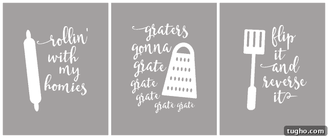 Punny Kitchen Printables: Funny Wall Art and Labels 2 kitchen printables lyrics