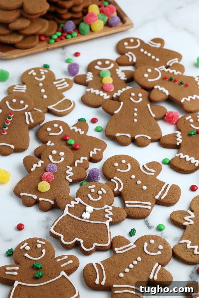 Finished gingerbread man cookies