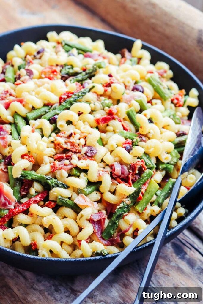 Mediterranean Pasta Salad with Feta, Olives, Sun-Dried Tomatoes 2 Pasta salad in bowl