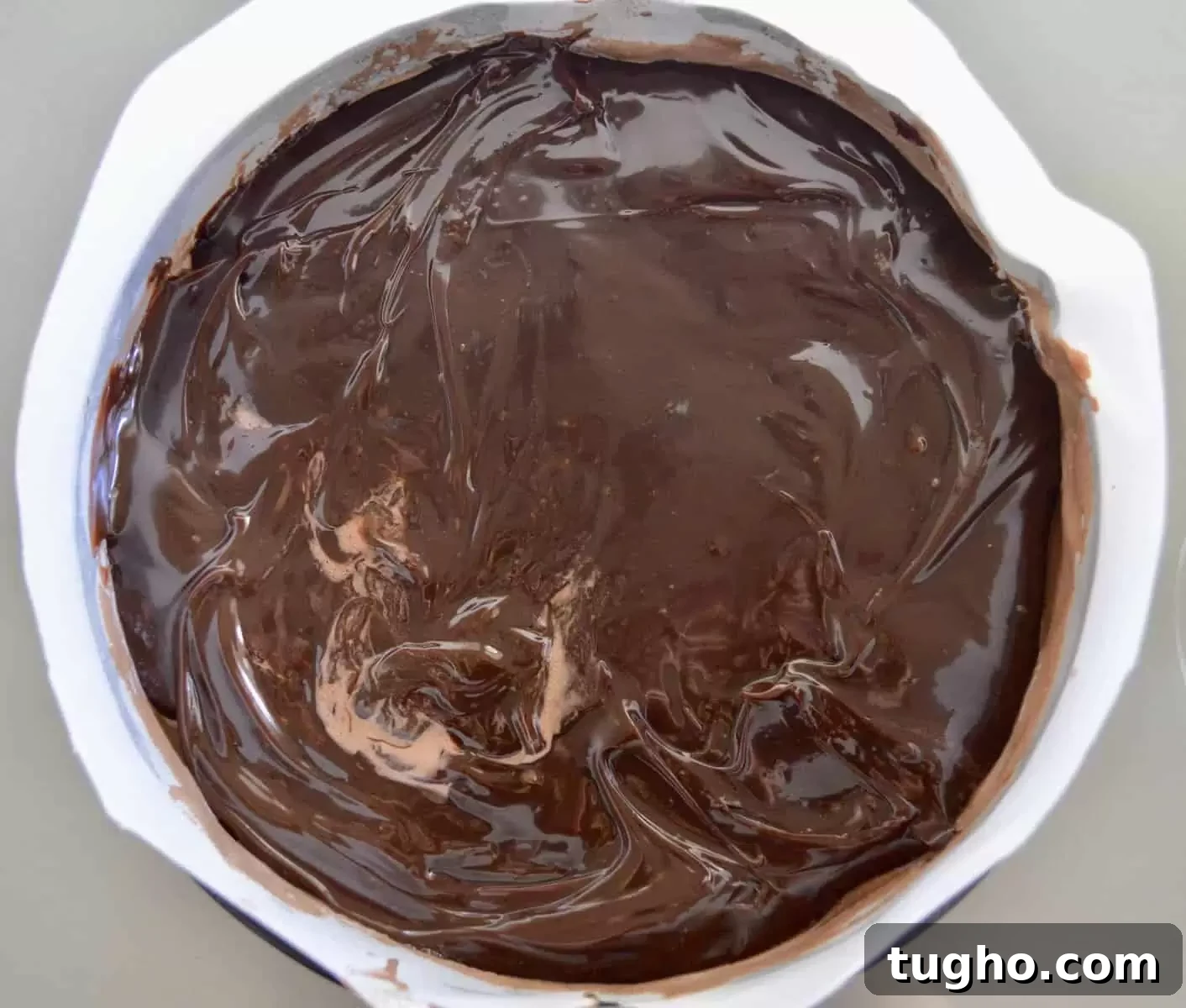 fudge layer for easy ice cream cake recipe