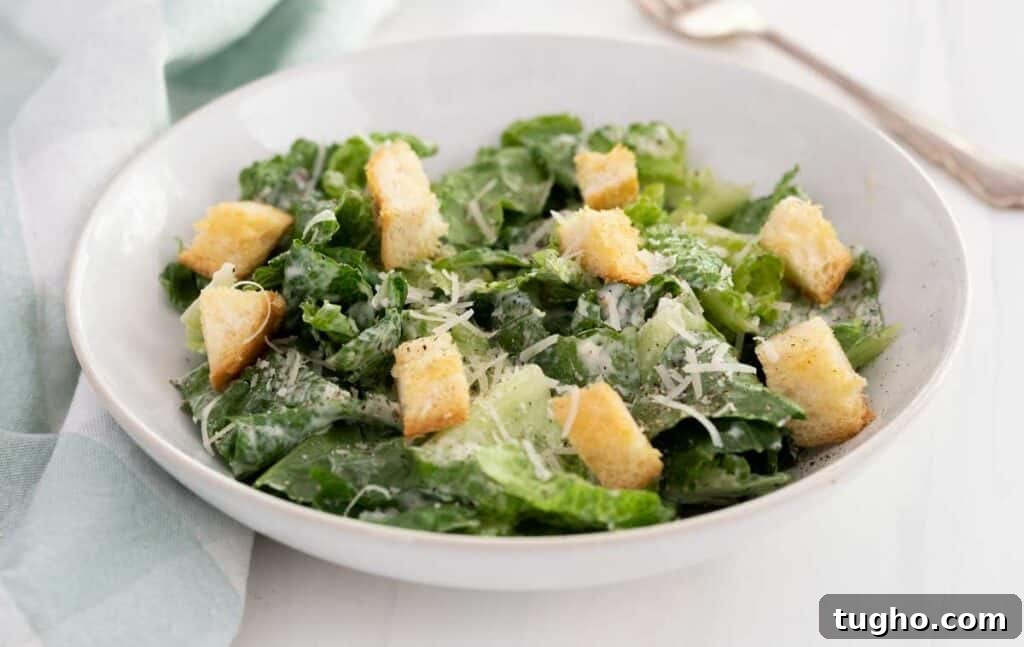 15 Delicious Side Dishes to Pair with Pasta 7 Caesar salad in white bowl