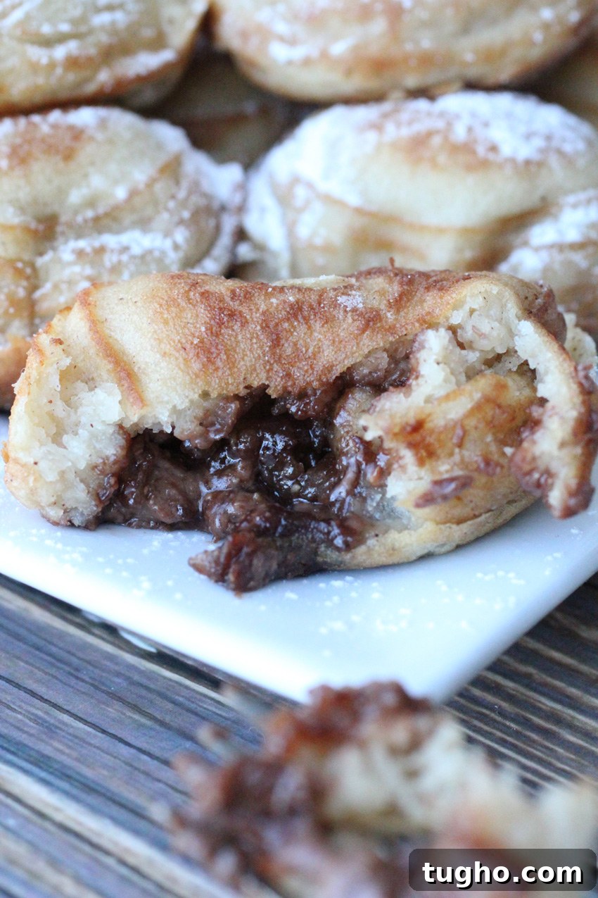 Reese's Banana Peanut Butter Chocolate Stuffed Ebelskivers