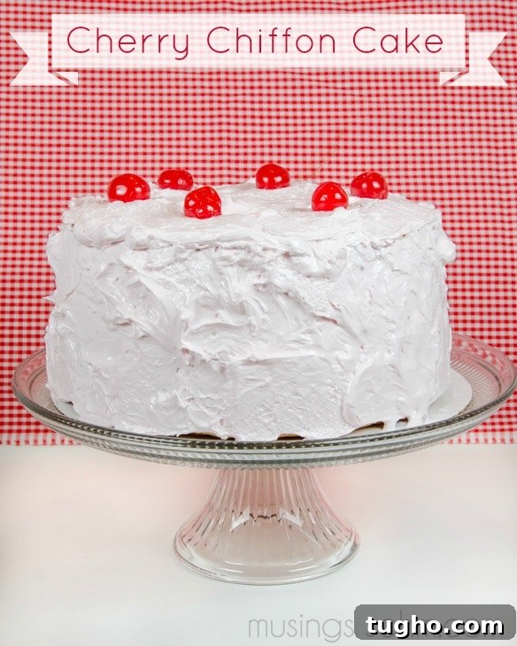 Fluffy Cherry Chiffon Cake Recipe with Fresh Cherries 3 Cherry Chiffon Cake recipe
