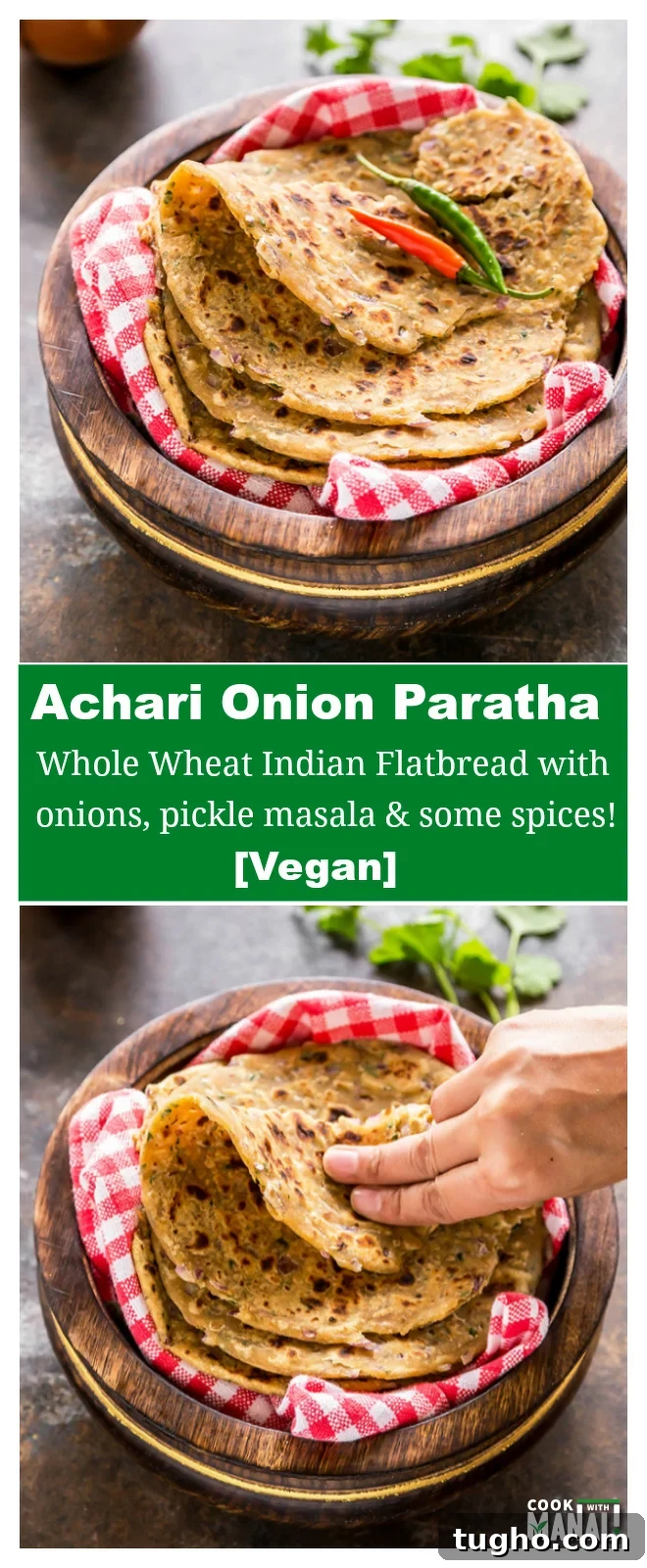 Achari Onion Paratha Recipe: Pickled-Spiced Onion Flatbread 5 achari onion paratha collage