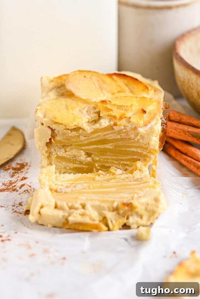 Invisible Apple Cake Sliced