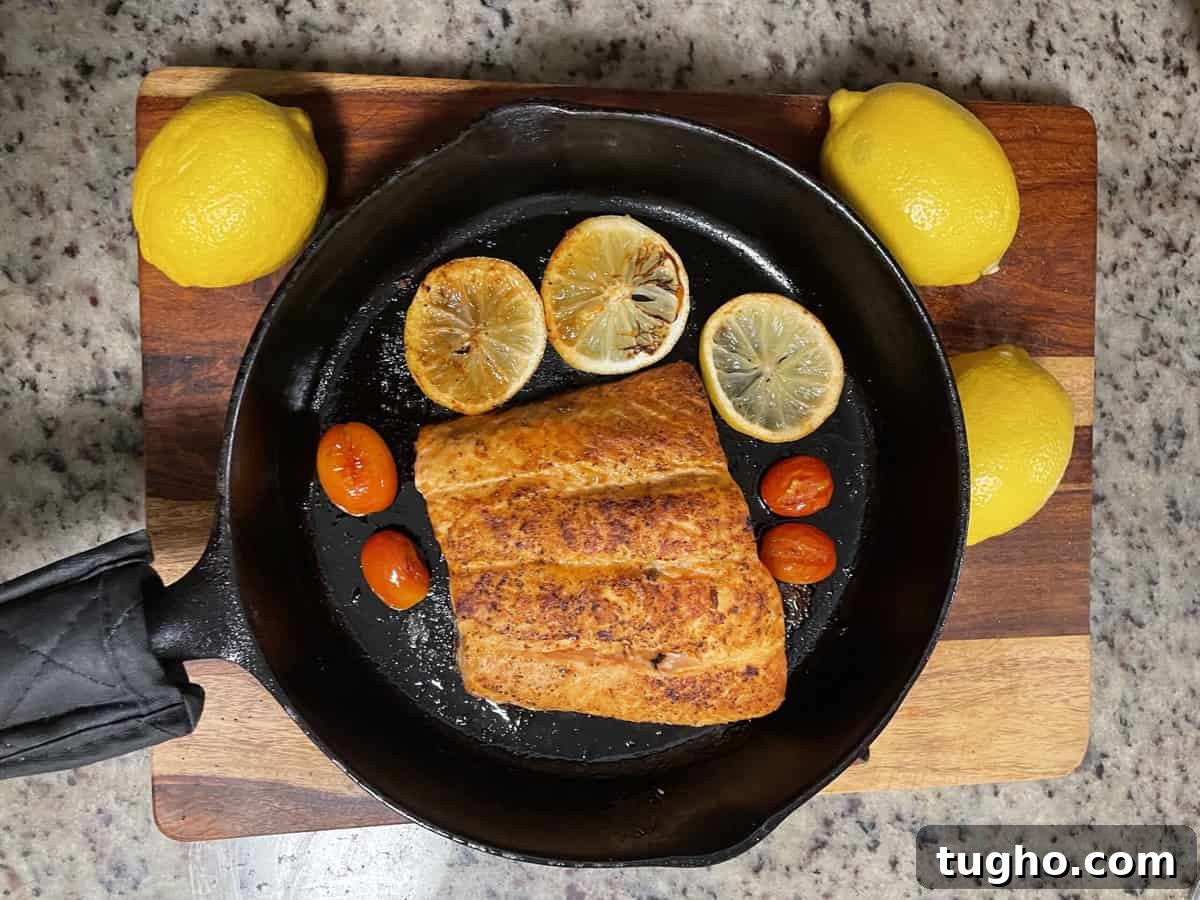 Grilled Salmon on the Big Green Egg: 10 Summer Recipes 3 Cast Iron Seared Salmon