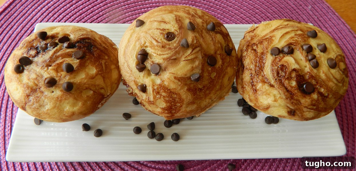 Muffin batter and chocolate syrup