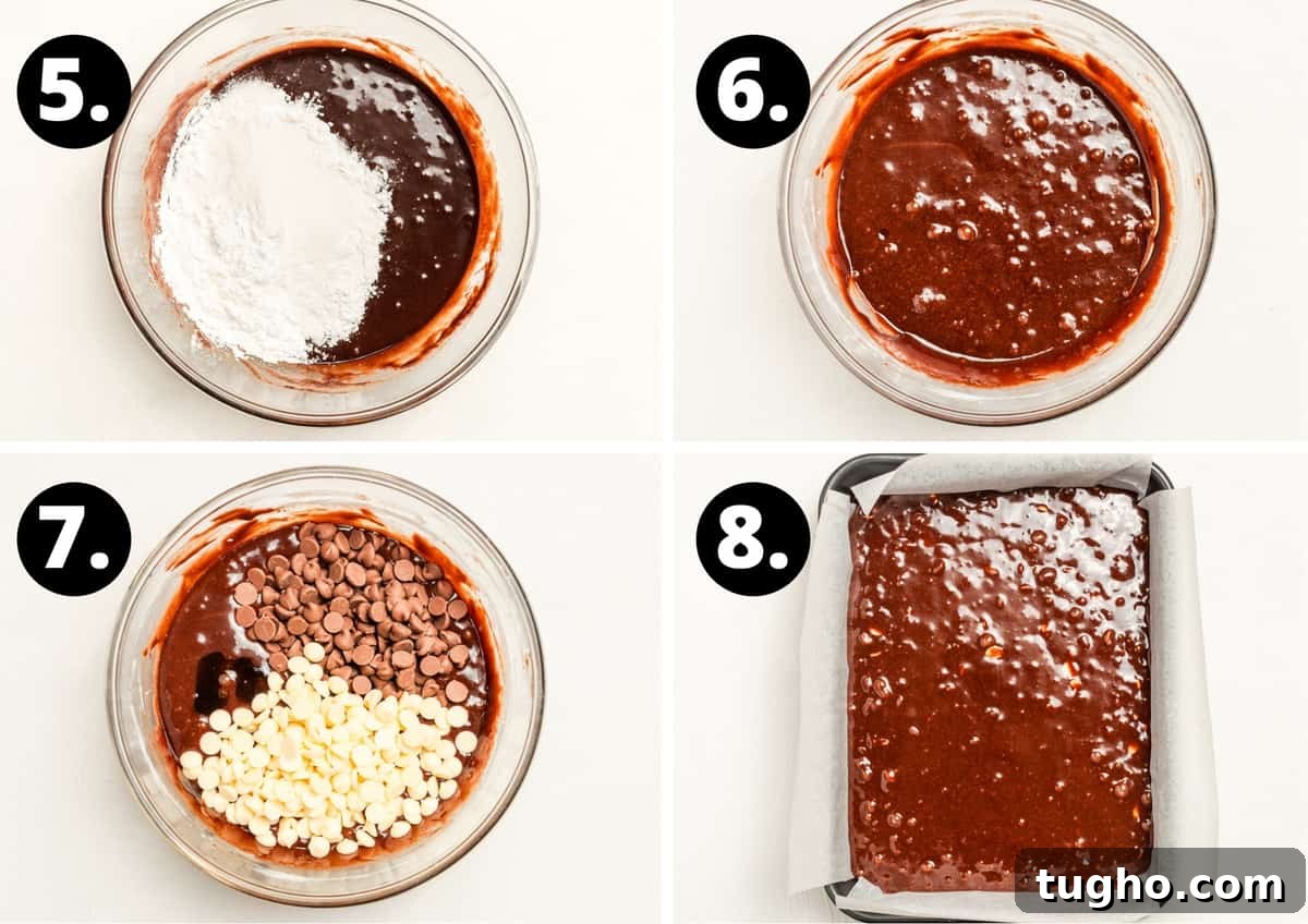 Fudgy Gluten-Free Chocolate Brownies 5 Brownie batter and ready-to-bake tray.