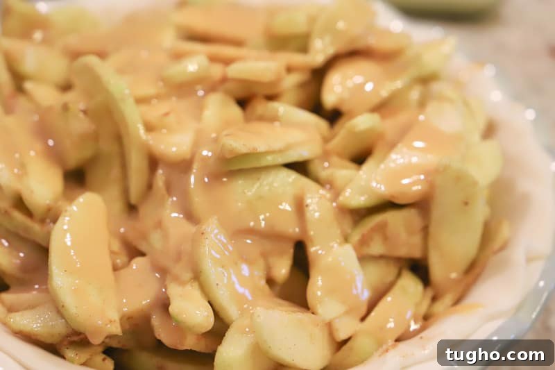 Caramel Dutch Apple Pie Recipe 6 apples covered in caramel