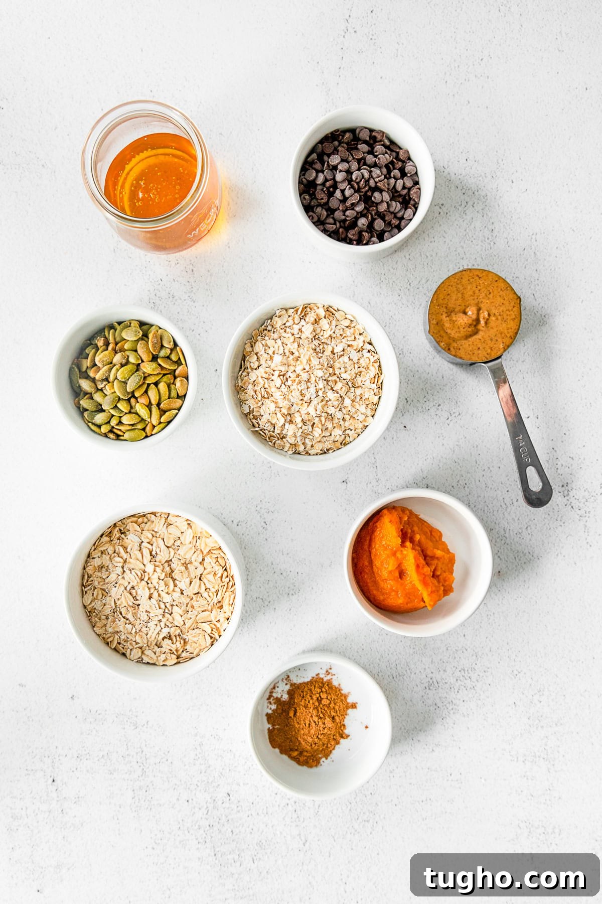 Pumpkin Energy Balls ingredients on a table.