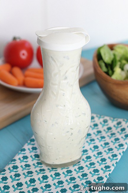 Creamy Homemade Low-Fat Buttermilk Ranch Dressing 2 Low-Fat Buttermilk Ranch Dressing