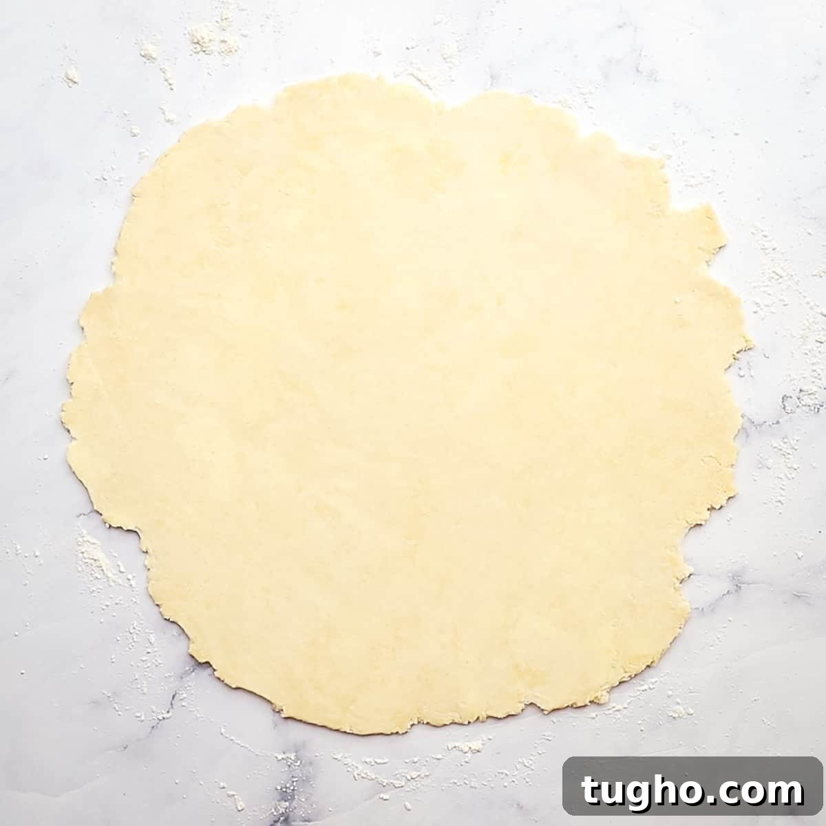 rolled out pie dough