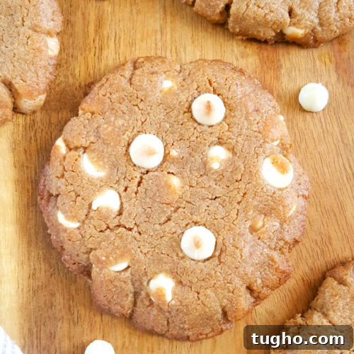 Gluten Free White Chocolate Peanut Butter Cookies - Soft & chewy dairy-free peanut butter cookies made without flour and filled with creamy, sweet white chocolate chips. Easy recipe, simple ingredients, 15 minutes prep. | Beat Bake Eat