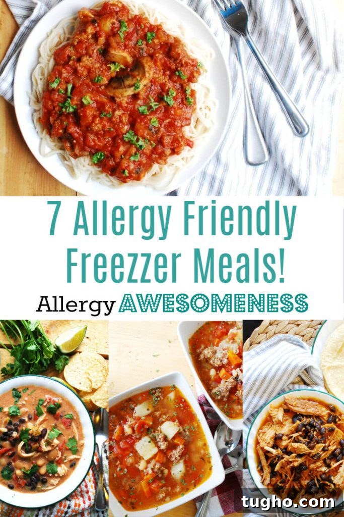 7 Allergy-Friendly Freezer Meals for a Week of Dinners 11 collage of freezer meals for food allergies