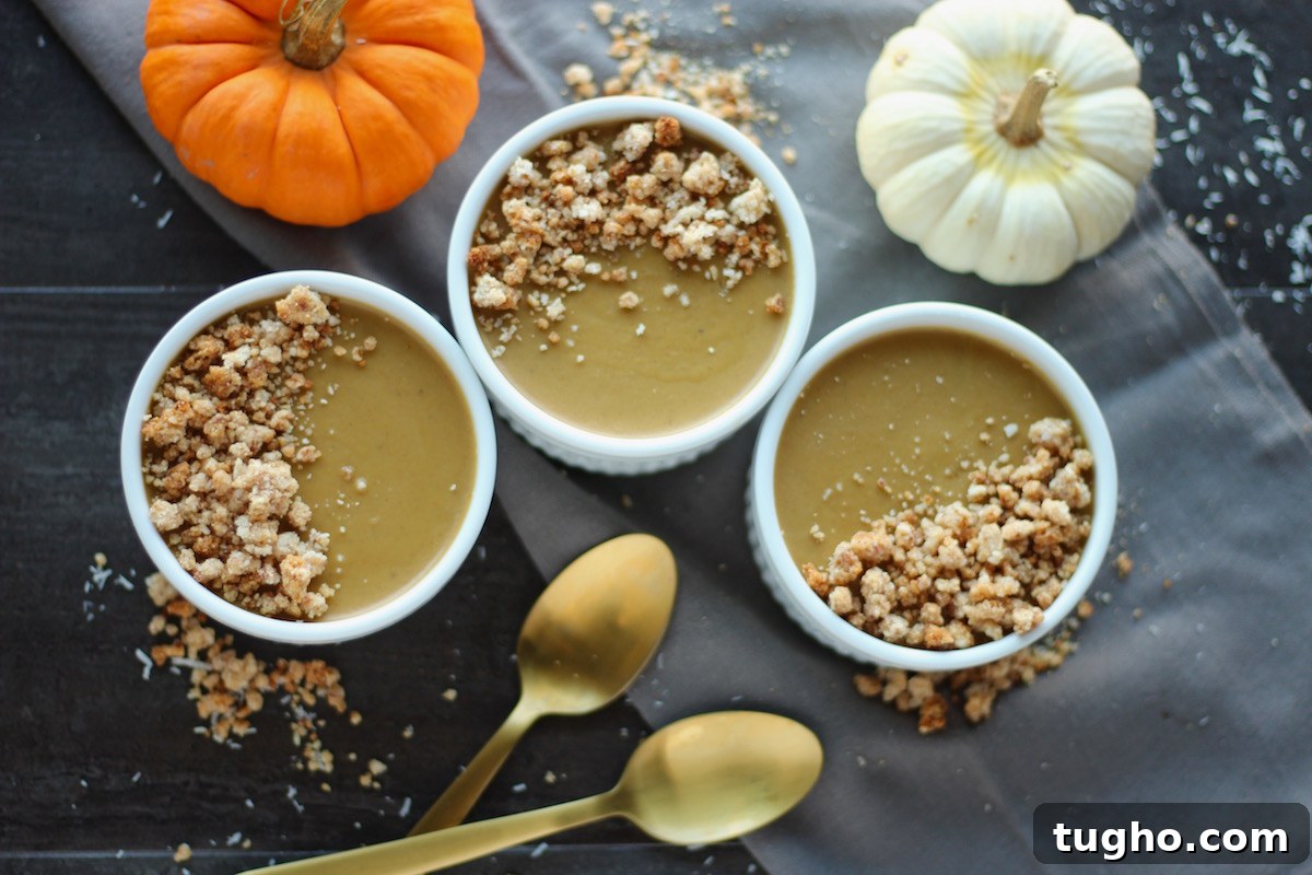 Paleo Pumpkin Pie Mousse Cups: AIP-Friendly Dessert 3 Paleo Pumpkin Pie Mousse Cups (AIP) - creamy, dairy-free pumpkin spice mousse is topped with a sweet and crunchy coconut crumble! | fedandfulfilled.com