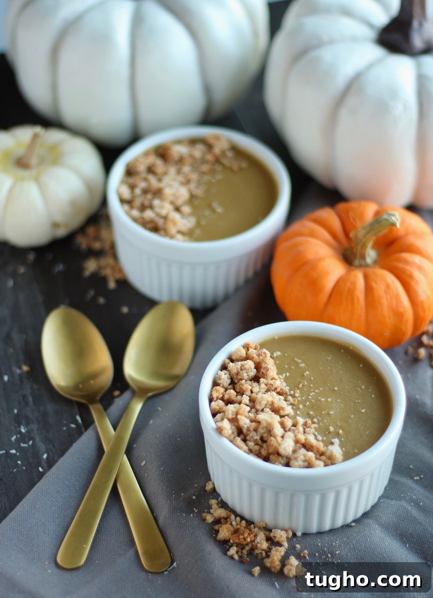 Paleo Pumpkin Pie Mousse Cups: AIP-Friendly Dessert 7 Paleo Pumpkin Pie Mousse Cups (AIP) - dreamy, delicious pumpkin spice mousse is topped with crunchy, addictive coconut crumbles! | fedandfulfilled.com