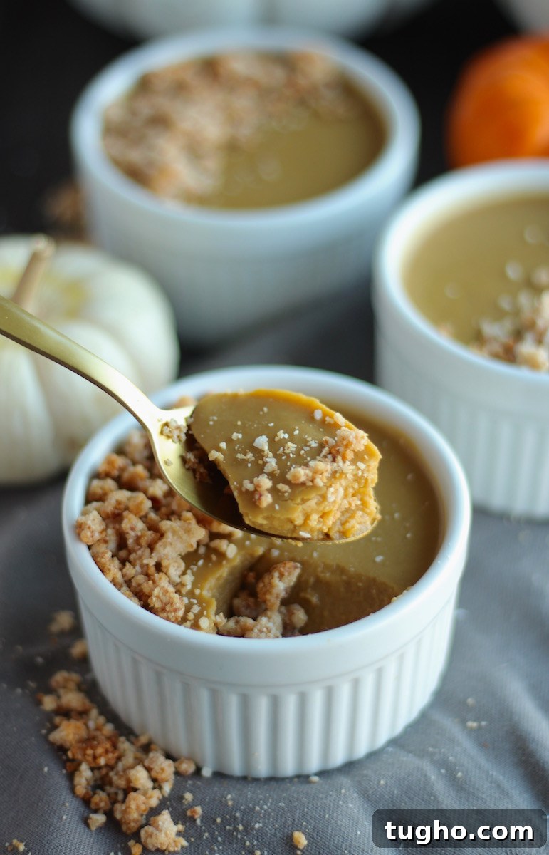Paleo Pumpkin Pie Mousse Cups: AIP-Friendly Dessert 8 Paleo Pumpkin Pie Mousse Cups (AIP) - a smooth and creamy pumpkin dessert with a crunchy coconut crumble topping! Yum! | fedandfulfilled.com