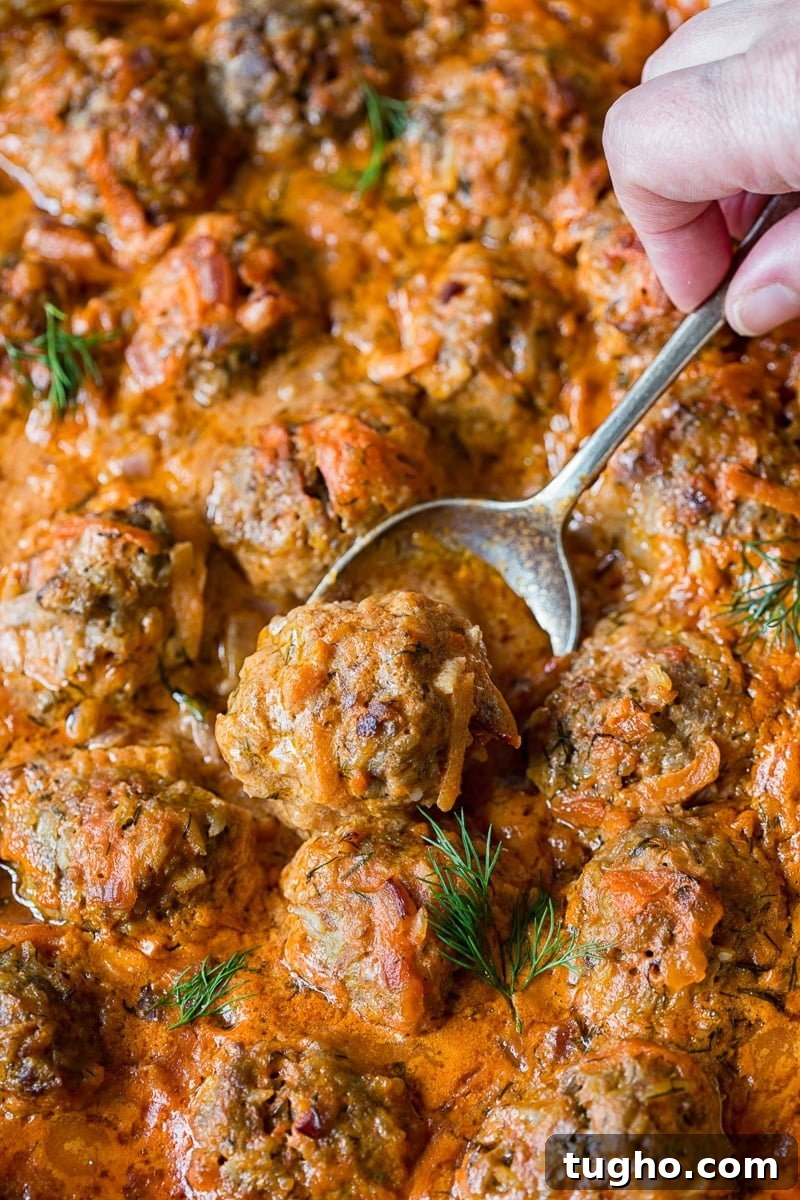 Porcupine Meatballs (Tefteli) in Creamy Tomato Sauce Recipe 3 Porcupine Meatballs in Creamy Tomato Sauce