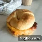 Air fryer Jimmy Dean breakfast sandwich