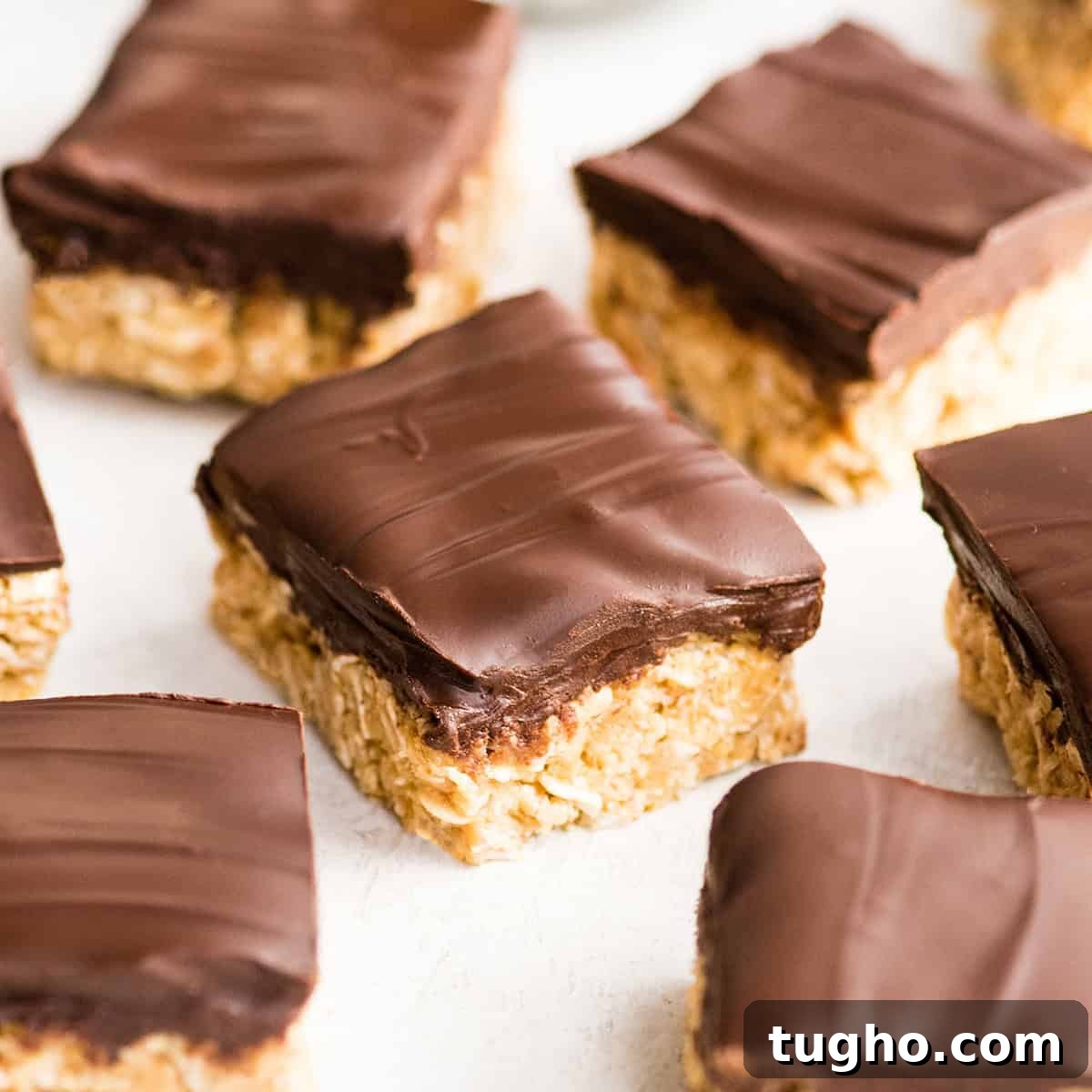 Chewy No-Bake Oatmeal Bars Recipe 13 6 No Bake Oatmeal Bars with chocolate topping