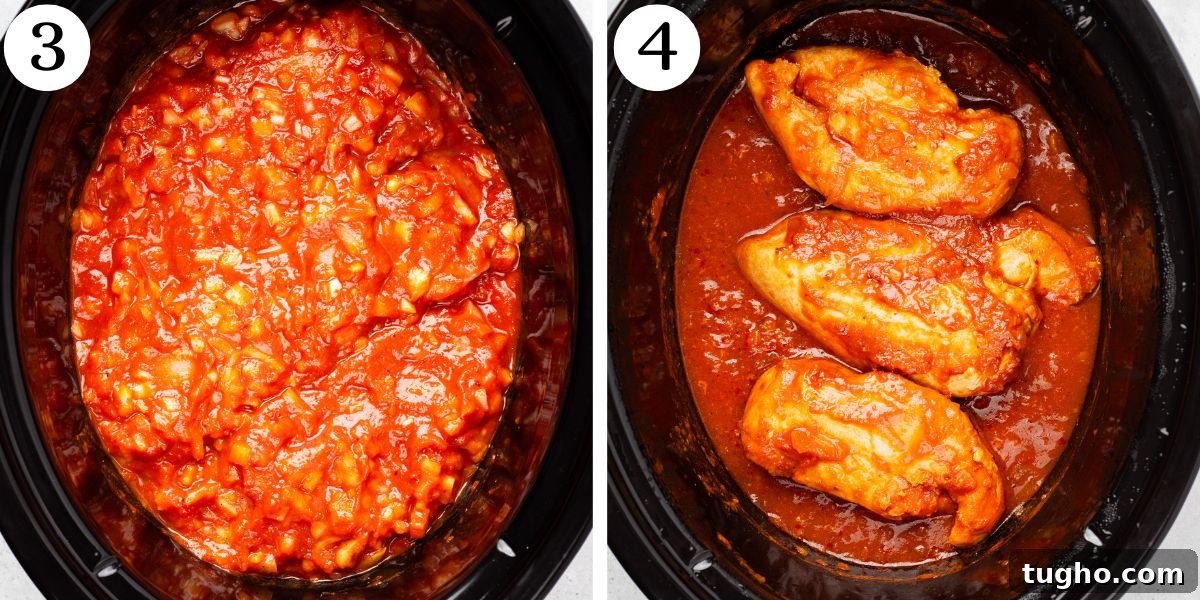 Slow Cooker Shredded Chicken Tacos 6 Healthy Crockpot Chicken Tacos Instructions 3-4