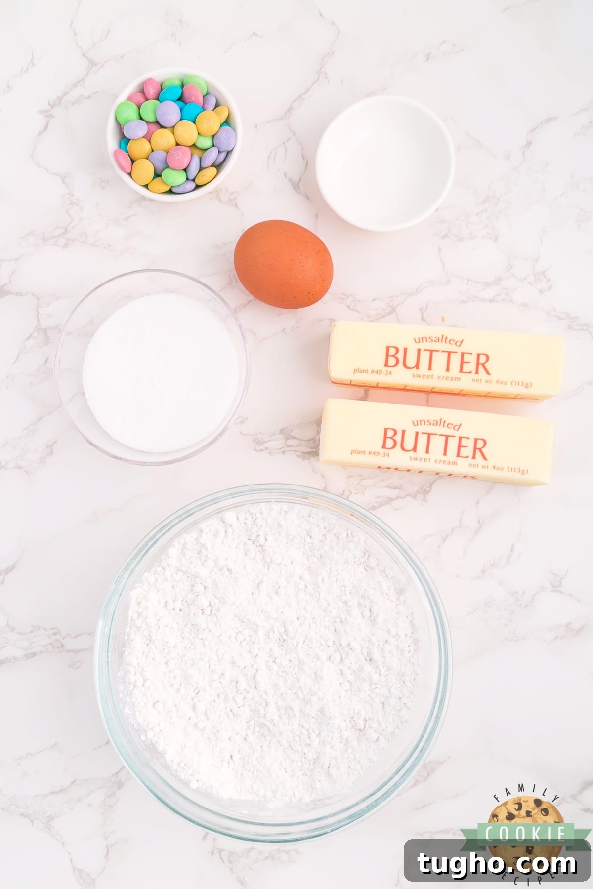 Ingredients in Spring Spritz Cookies.