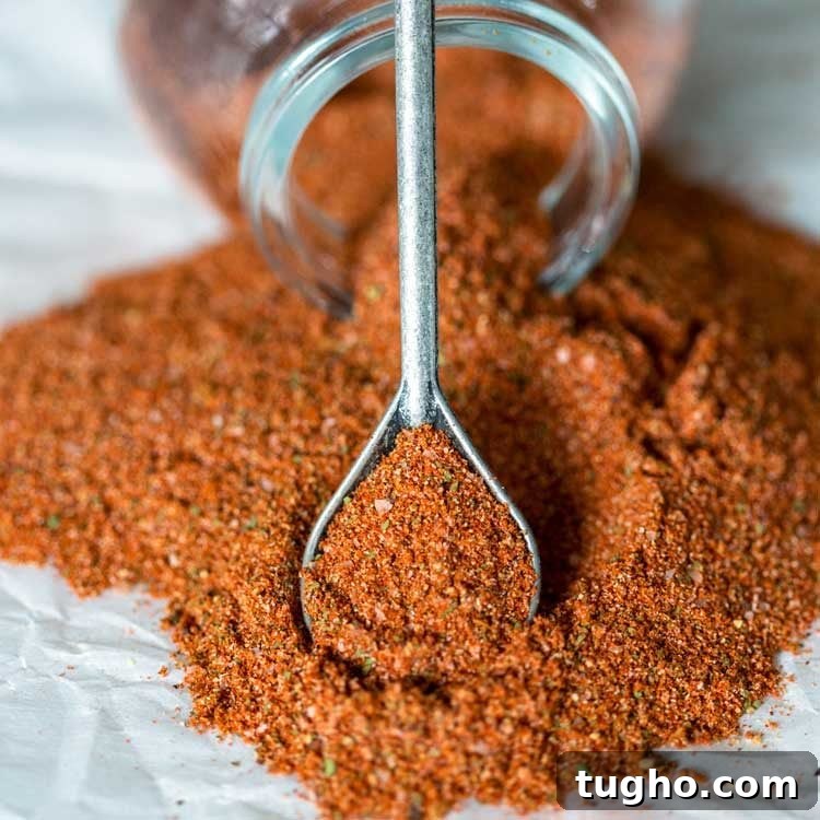 How to Make Authentic Sazon Seasoning 2 closeup: homemade sazon on a spoon