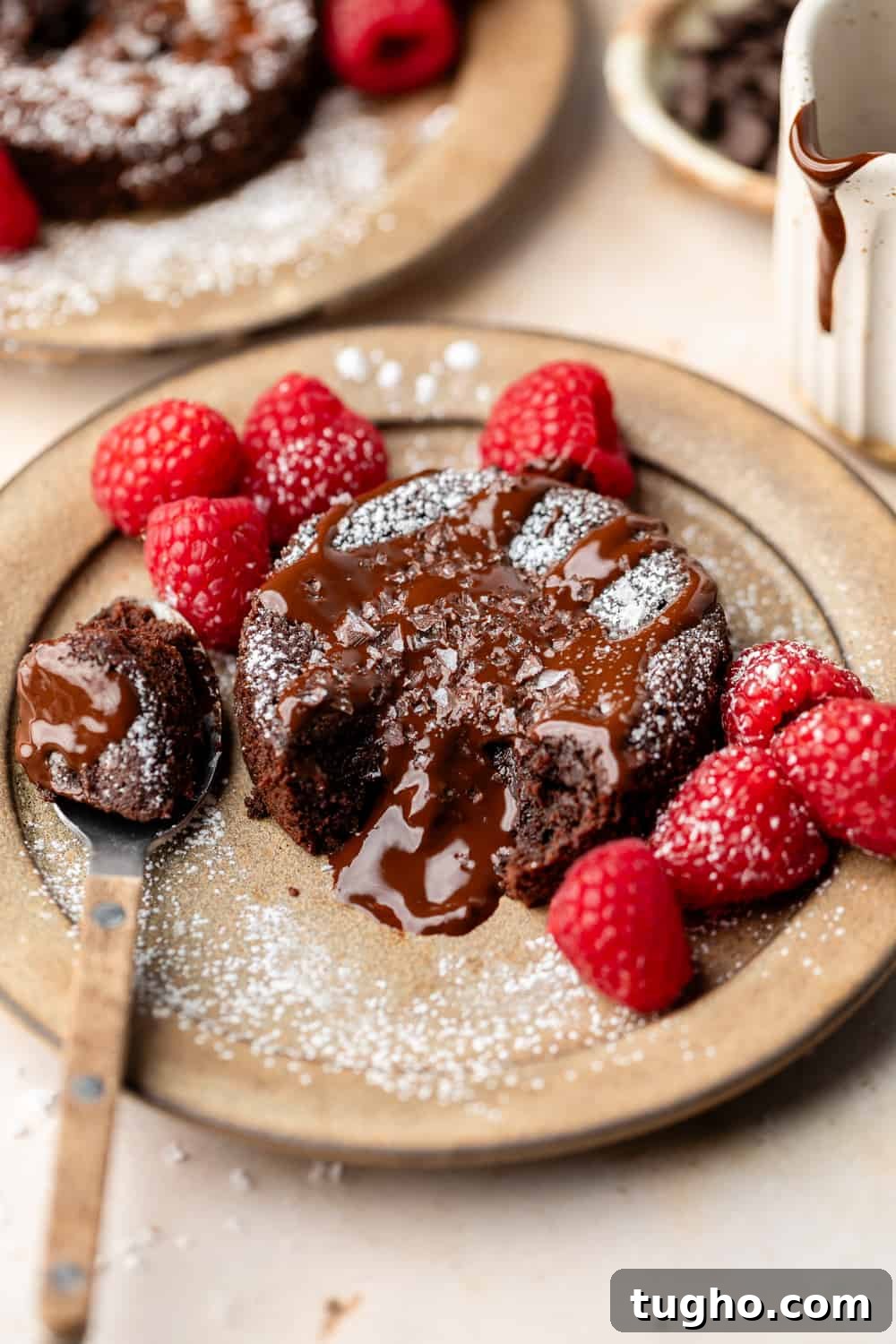 paleo lava cakes on plate