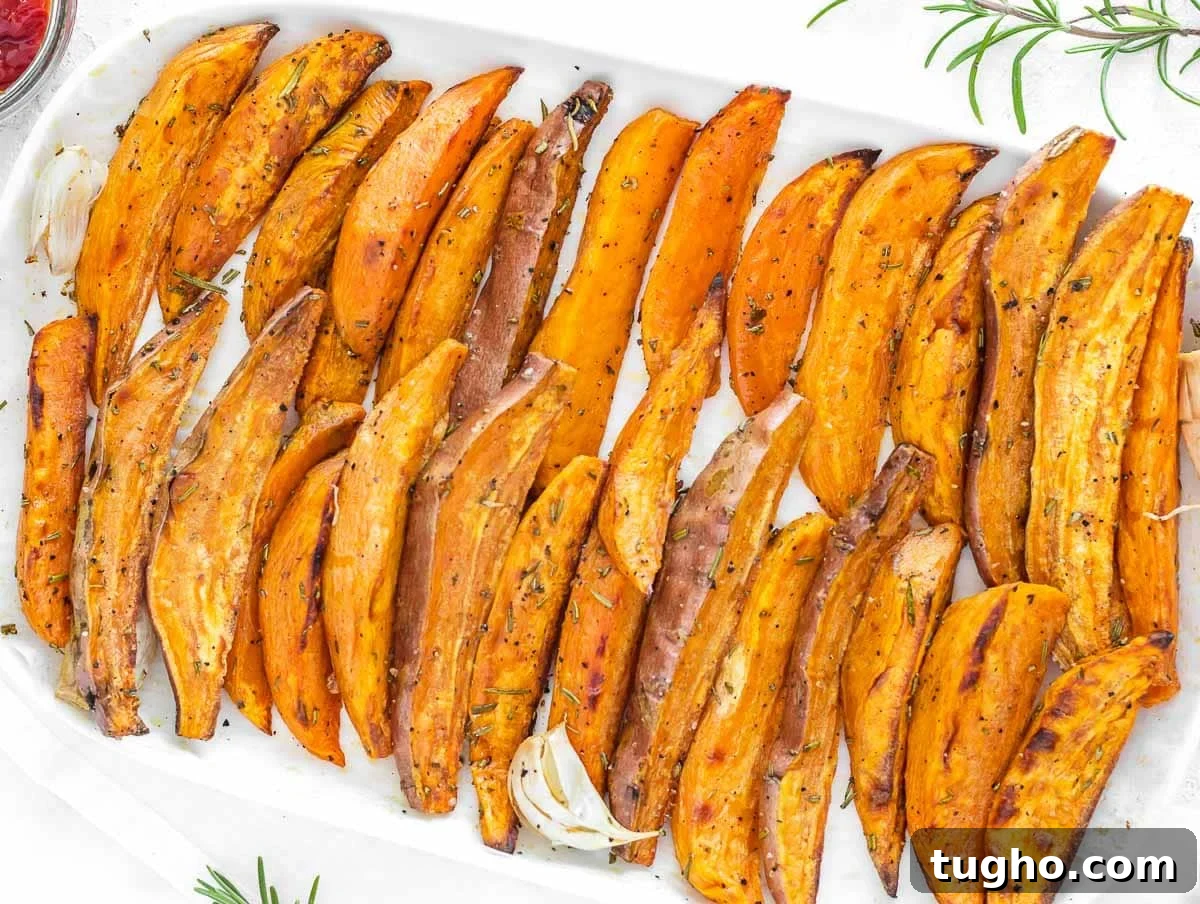 roasted sweet potato wedges