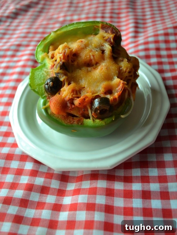 Pasta Stuffed Peppers from ApronFreeCooking