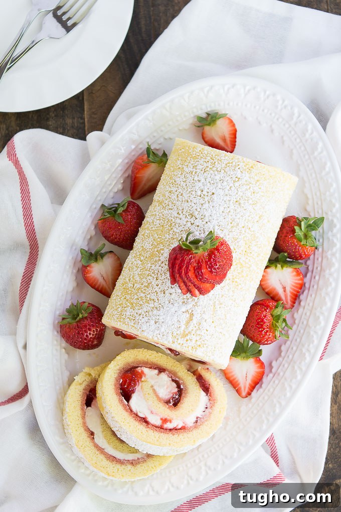 Strawberry and Cream Swiss Roll Recipe 3 Strawberries and Cream Swiss Roll is a refreshing summer cake that is sure to impress and satisfy your guests!