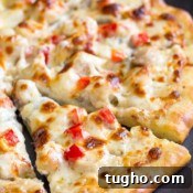 Creamy Chicken Alfredo Pizza Recipe 7 Finished Chicken Alfredo Pizza