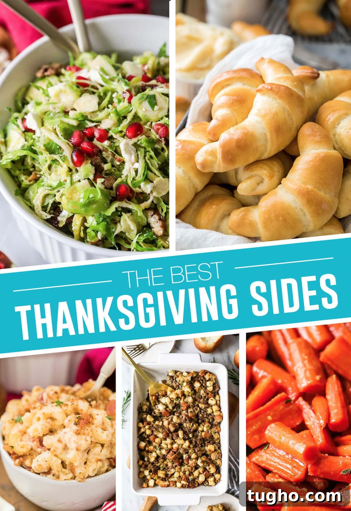 collage of thanksgiving side dishes