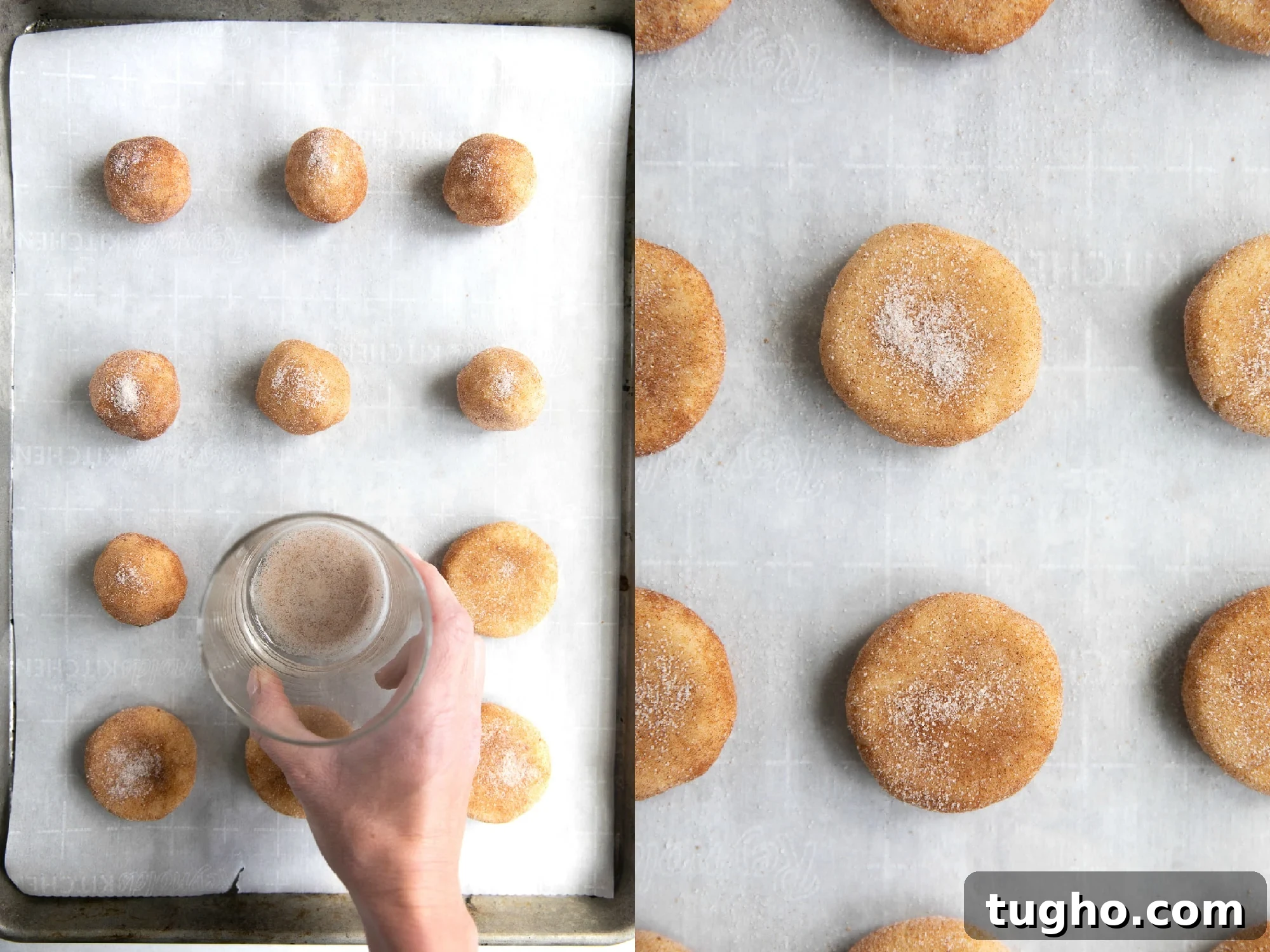 Soft and Chewy Snickerdoodle Cookies Recipe 5 Preparing snickerdoodle cookies for baking