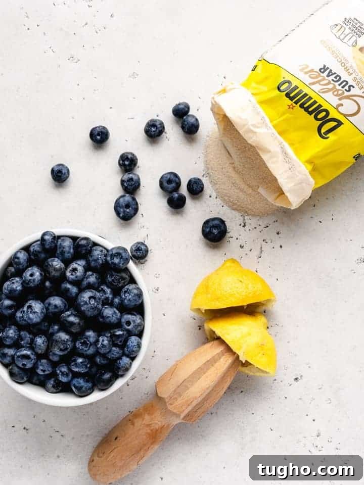 Blueberry Whoopie Pies Recipe: Soft Cream-Filled Treats 5 Preparing blueberry jam using fresh blueberries lemons and sugar