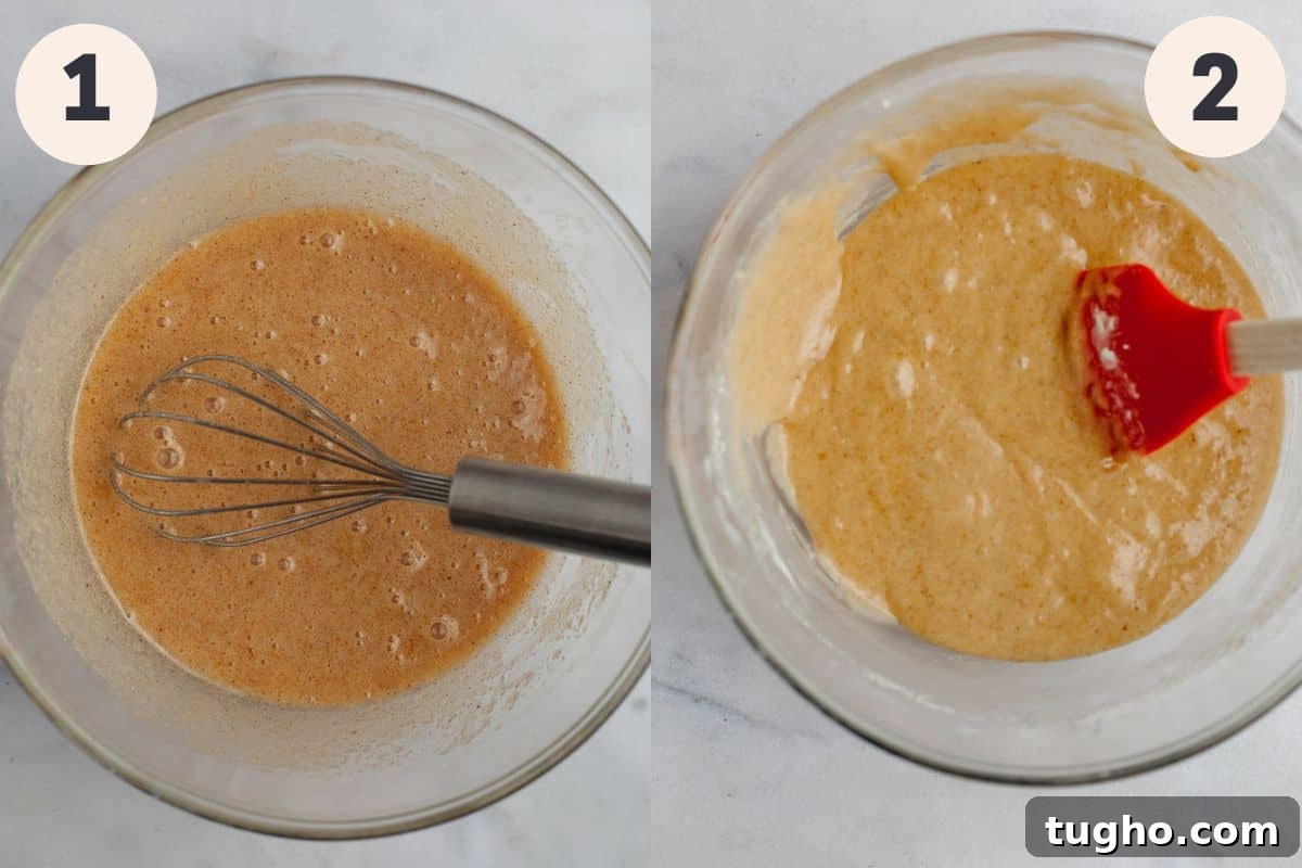 Moist Carrot Cupcakes with Cream Cheese Frosting 5 steps 1 and 2 to make carrot cupcakes.