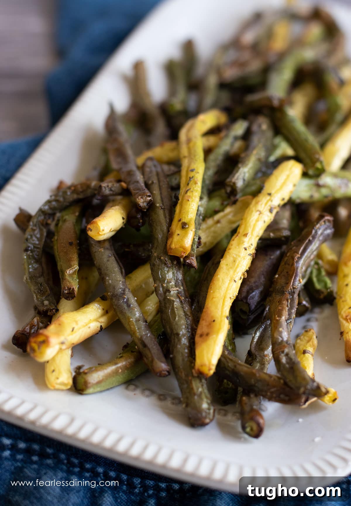 12 Sides That Pair Perfectly with Sloppy Joes 16 A platter of roasted air fried green beans.