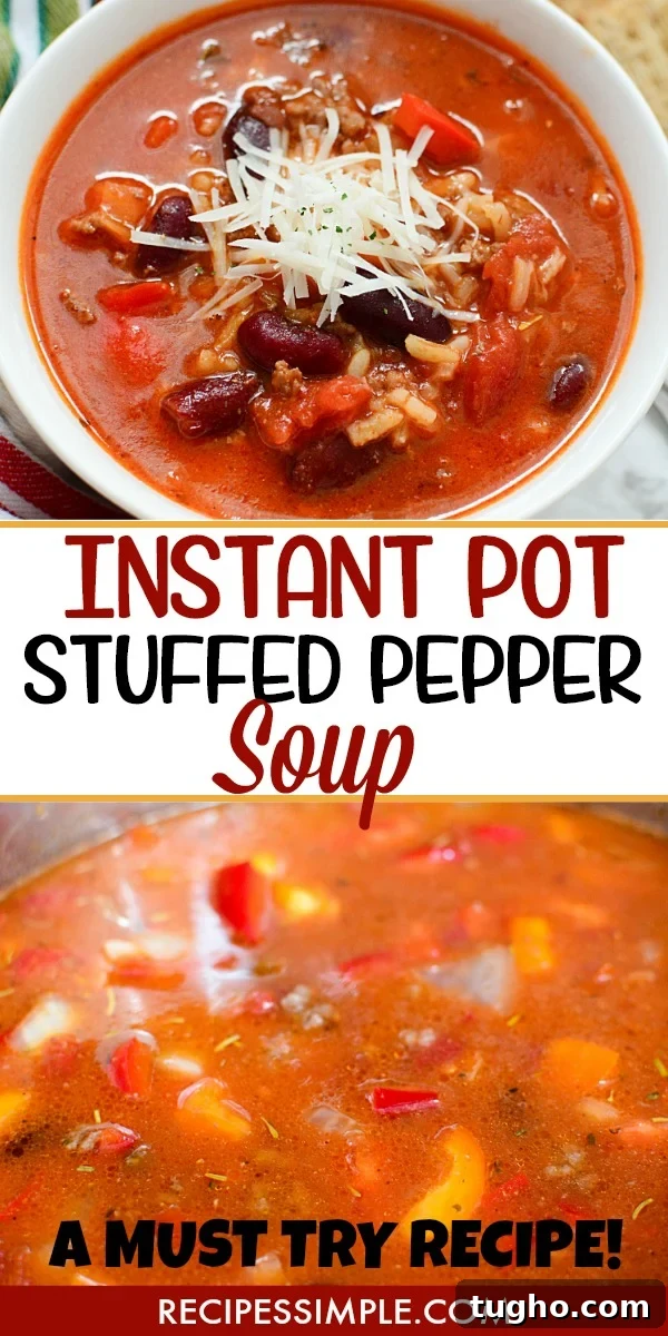Instant Pot Stuffed Pepper Soup Recipe 12 Stuffed Pepper Instant Pot Soup Pinterest Pin