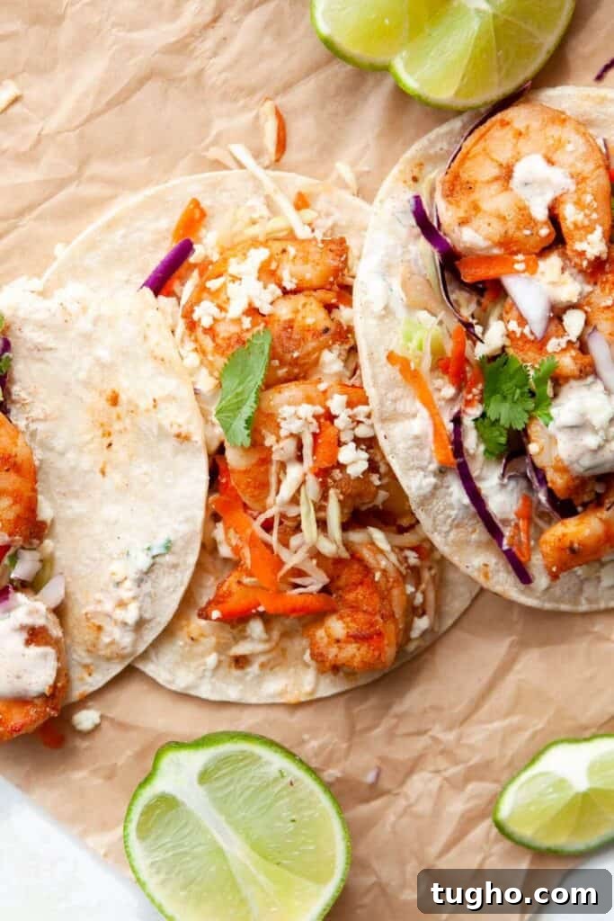 Crispy Baja-Style Shrimp Tacos with Lime Slaw 5 healthy 15-minute Baja shrimp tacos