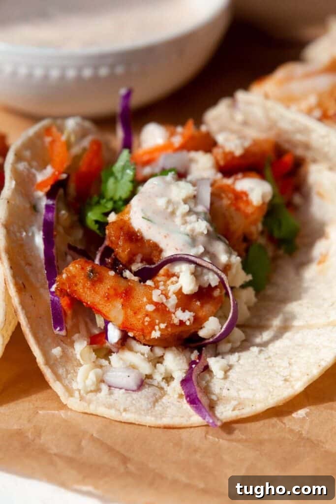 Crispy Baja-Style Shrimp Tacos with Lime Slaw 4 Baja shrimp tacos