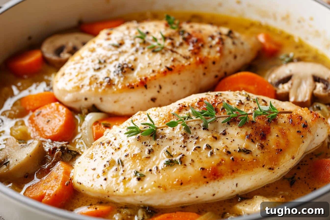 Tender Dutch Oven Chicken Breasts with Garlic and Herbs 4 dutch oven chicken breasts recipe