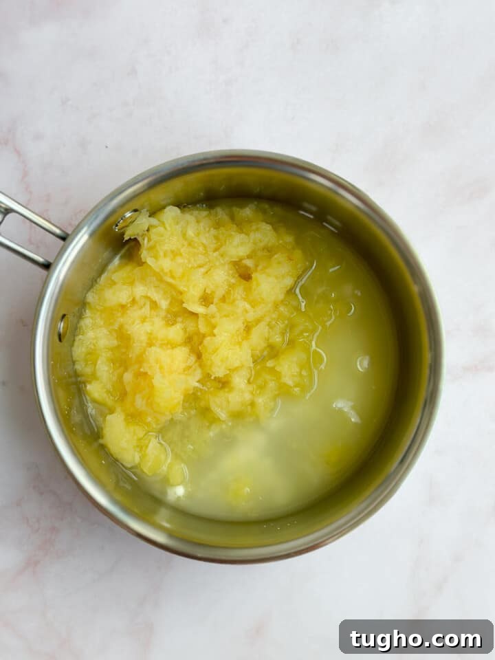starting the pineapple compote