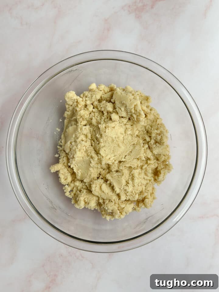 cookie dough all mixed.