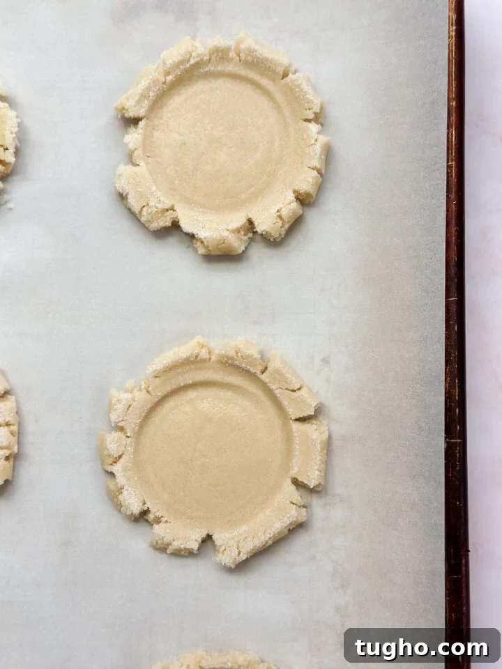 cookie dough before baking.