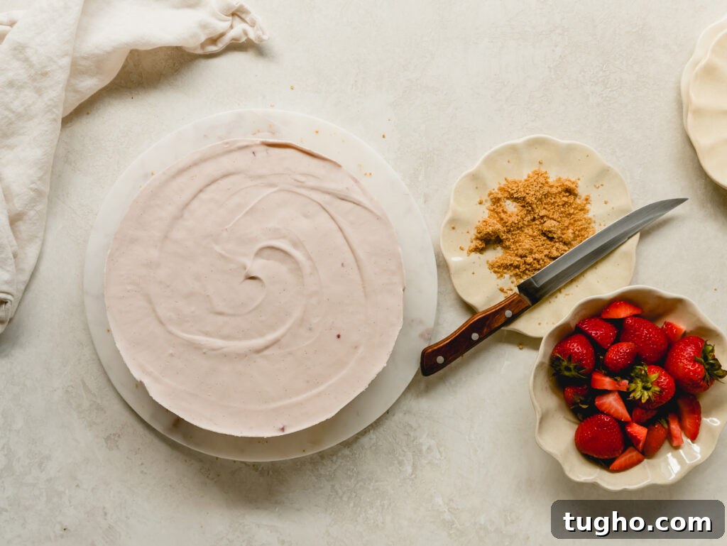 No-Bake Strawberry Pretzel Cheesecake Recipe 7 img 8343 6
