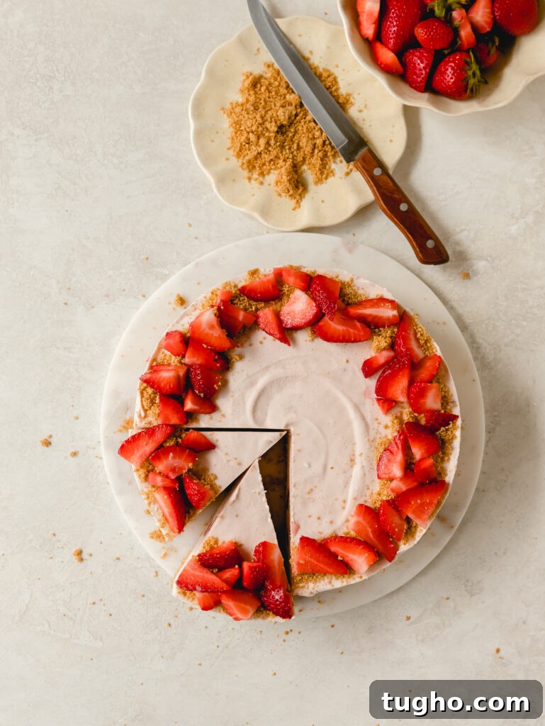 No-Bake Strawberry Pretzel Cheesecake Recipe 8 strawberry pretzel cheesecake