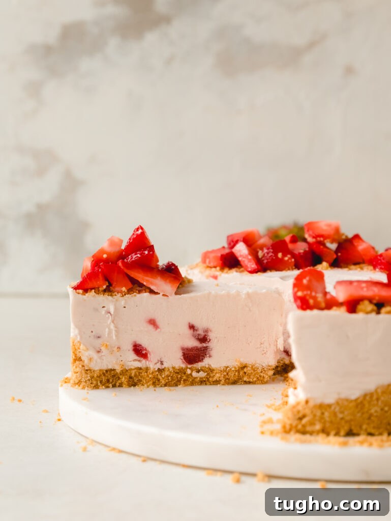 No-Bake Strawberry Pretzel Cheesecake Recipe 9 strawberry pretzel cheesecake